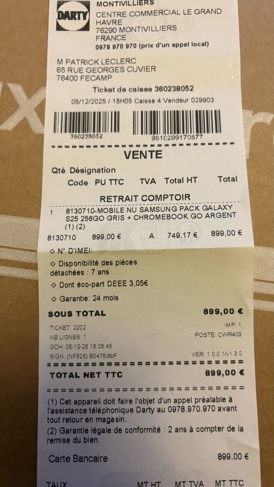 sansung chromebook neuf jamais utilis� 195 F�camp (76)