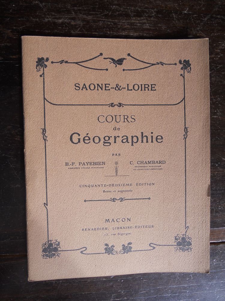 SAONE-&-LOIRE cours de G�ographie 7 Tours (37)