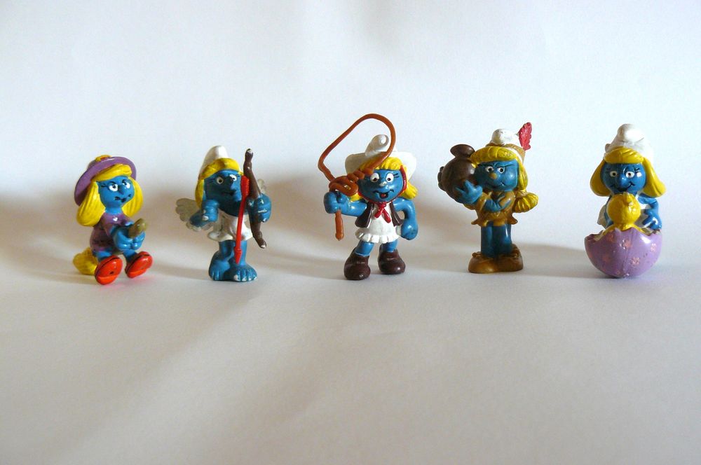 Lot de 5 Schtroumpfettes Schleich - Peyo - 1982 12 Argenteuil (95)