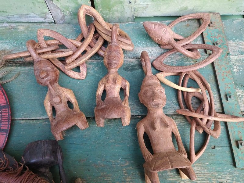 Sculpture Africaine Chaine de Mariage Afrique 30 Loches (37)