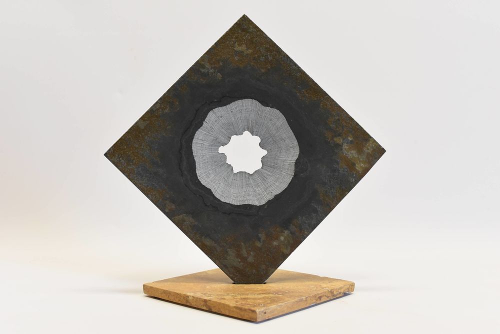 Sculpture Ardoise et Travertin Dor� - Peinture D�coration Ma 160 Dijon (21)