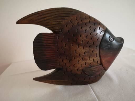 sculpture poisson en bois, décoratif. 20 Saint-Étienne-du-Rouvray (76)