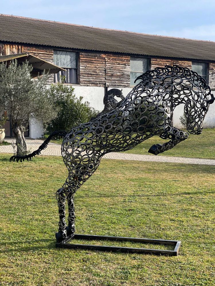 sculptures cheval qui saute en fer �  cheval 3400 Pierrelatte (26)