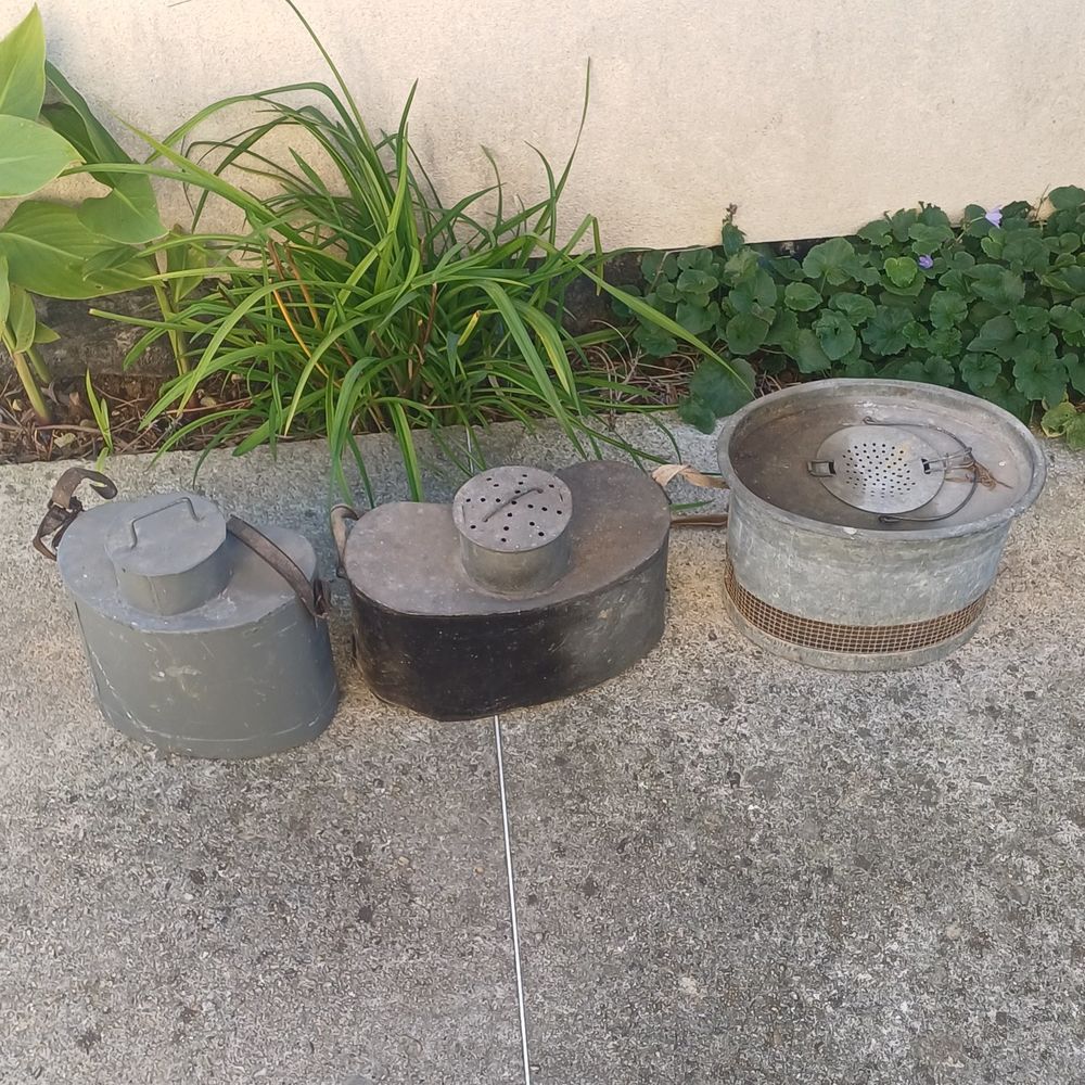 Seau a vif goujonnieres de peche en zinc galva 20 Rethel (08)