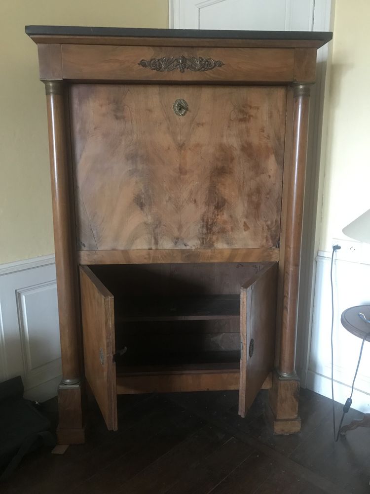 Secr�taire Empire en Noyer Massif 500 Champlitte (70)