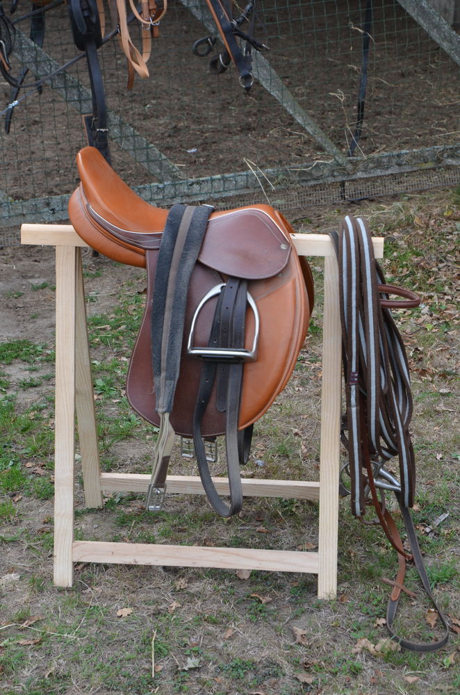 Étriers En Cuir Marron Avec Strass Cristal - Pour Selle équitation, Longueur 137,2 Cm