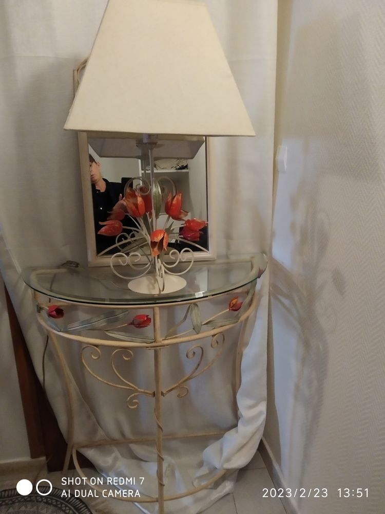 Sellette d'entr�e +lampe+miroir.
Fer 30 Mallemort (13)