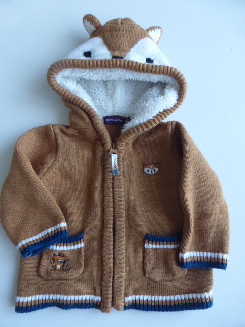 Sergent Major gilet marron � capuche doubl�e renard 3 mois 6 Rueil-Malmaison (92)