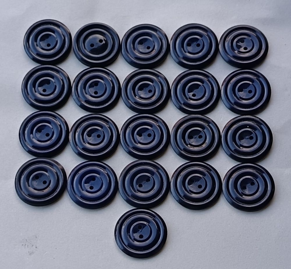 S�rie de 21 Boutons Vintage Bleu Nuit    2 ,5 cm   N�91 15 Thonon-les-Bains (74)