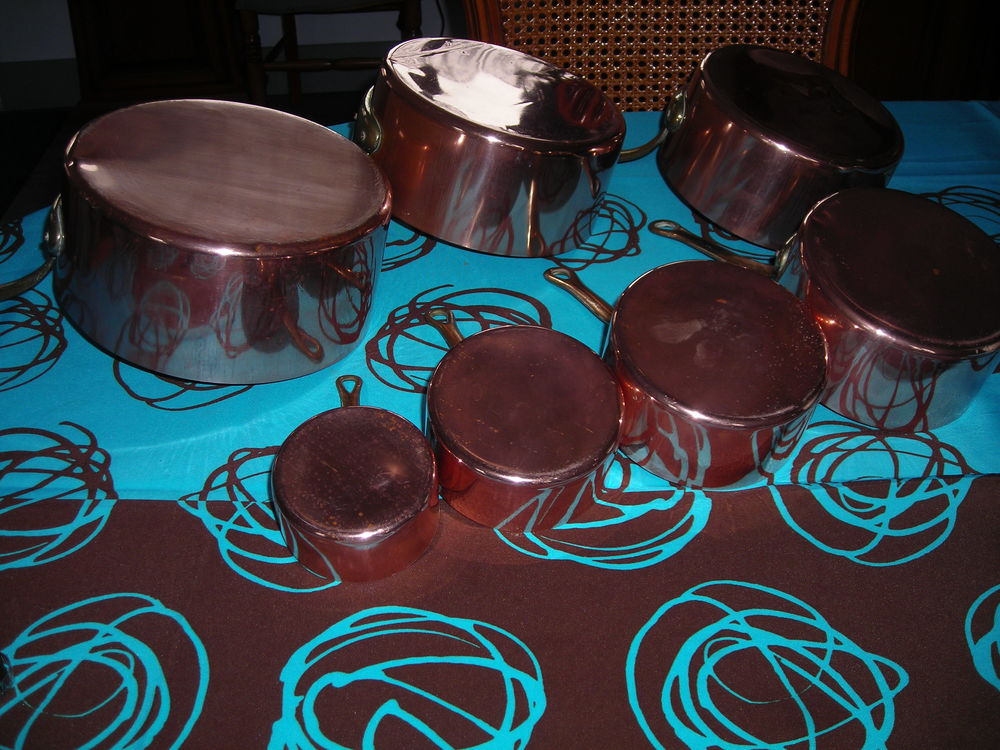 serie de 7 casseroles en cuivre 120 Campagne-l�s-Hesdin (62)