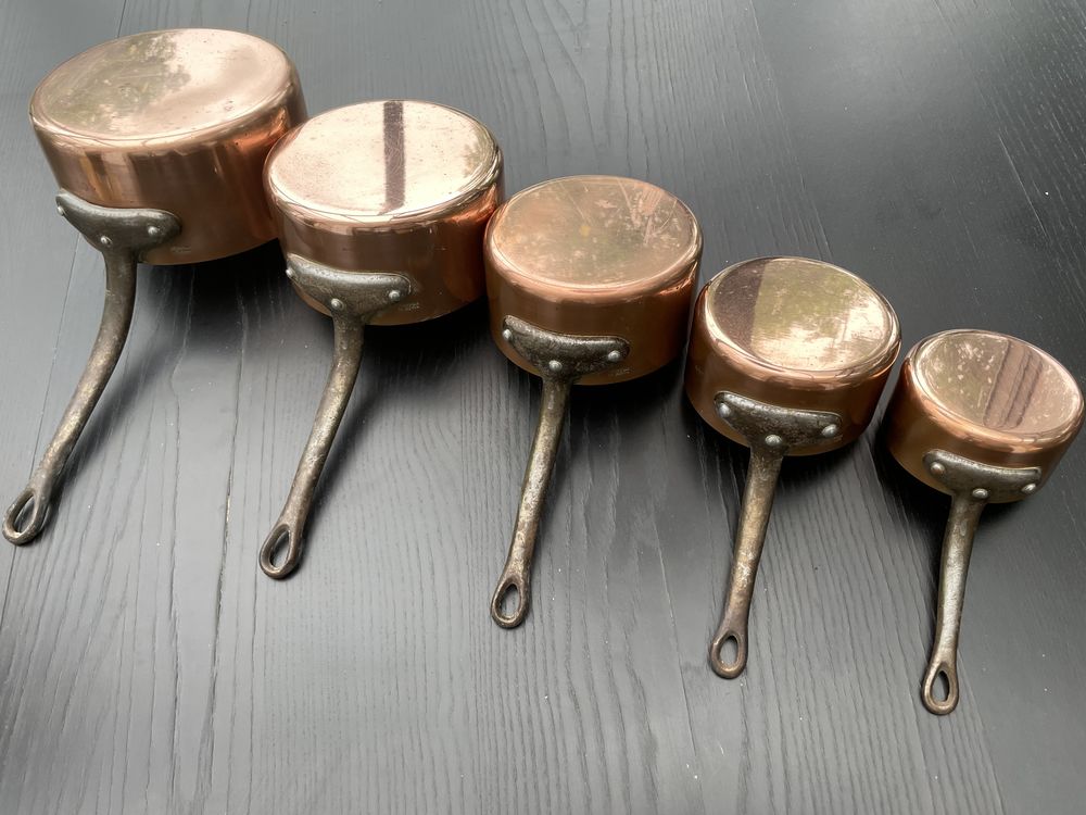 SERIE DE 5 CASSEROLES EN CUIVRE 60 Saint-Didier-de-Formans (01)