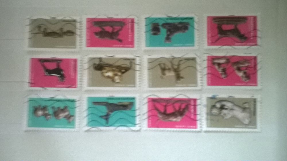 S�rie compl�te des 12 timbres auto adh�sif 2 Lannion (22)
