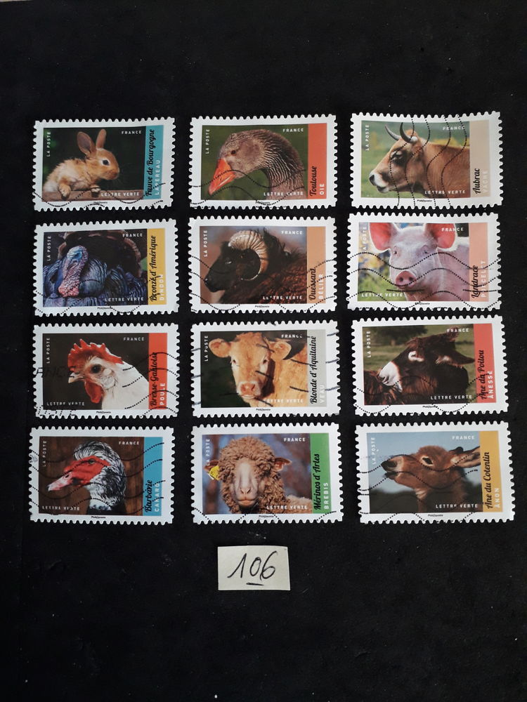 1 s�rie compl�te de timbres (0,40�)  N�.106 0.4 Les Forges (88)