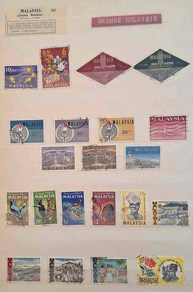 S�rie de timbres de collection de Grande Malaisie 16 Gap (05)