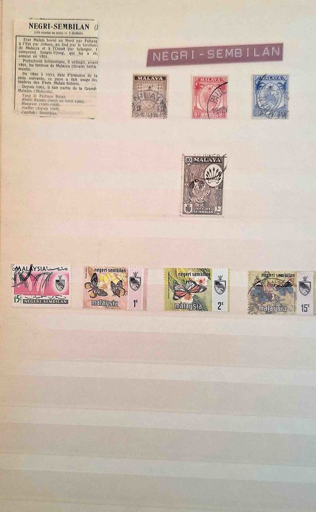 S�rie de timbres de collection de Negri Sembilan 7 Gap (05)