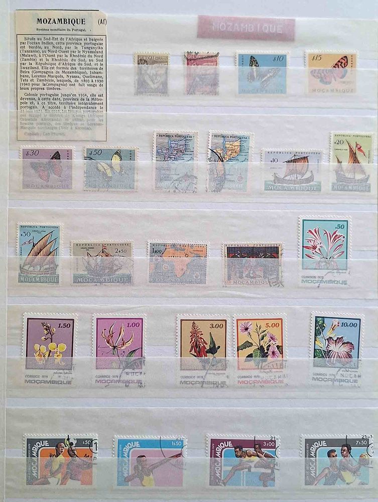 S�rie de timbres de collection du Mozambique 21 Gap (05)