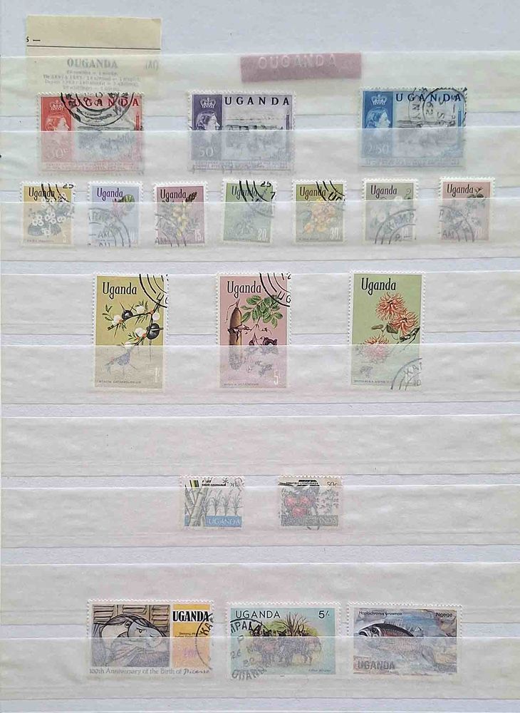 S�rie de timbres de collection d'Ouganda 10 Gap (05)