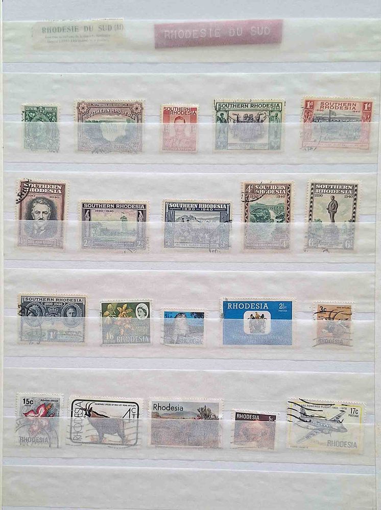 S�rie de timbres de collection de Rhod�sie 30 Gap (05)