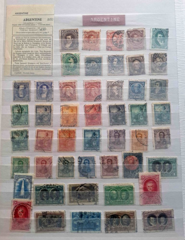 S�rie de timbres de collection d'Argentine 80 Gap (05)