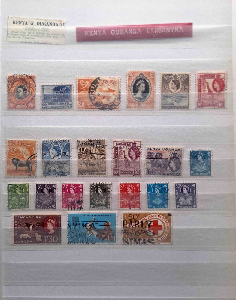 S�rie de timbres de collection du Kenya Ouganda Tanganyika 18 Gap (05)