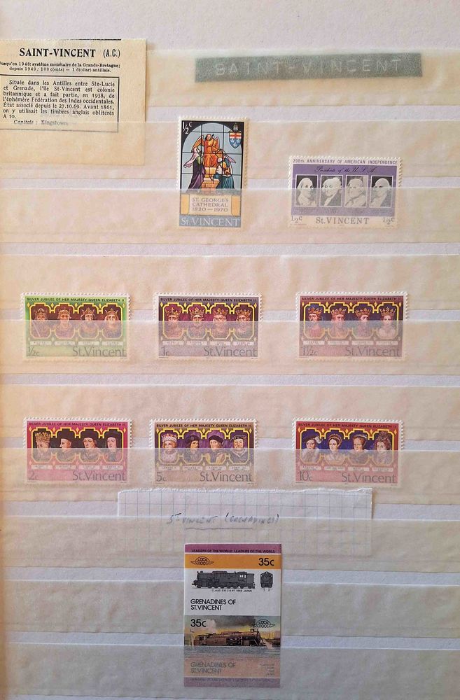 S�rie de timbres de collection de Saint Vincent 15 Gap (05)