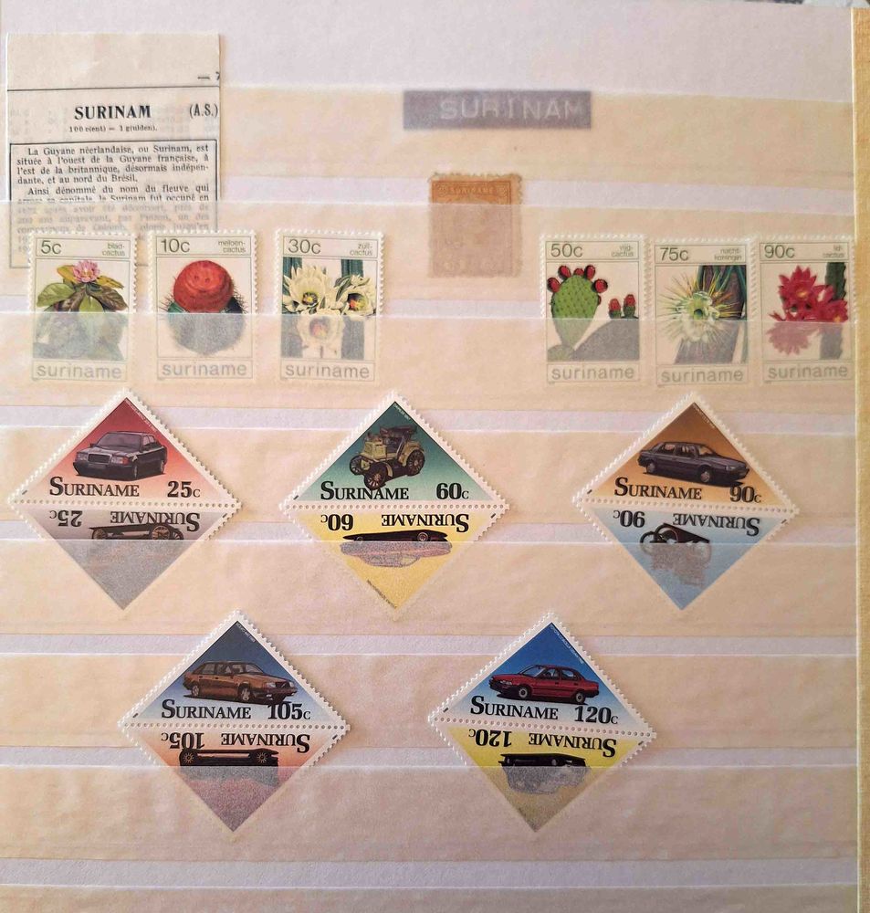 S�rie de timbres de collection du Surinam 28 Gap (05)