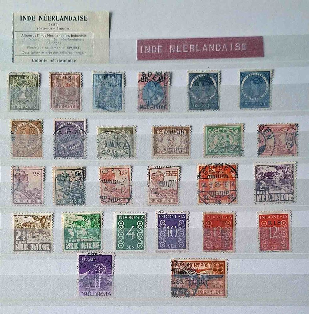 S�rie de timbres de collection d'Inde N�erlandaise 40 Gap (05)
