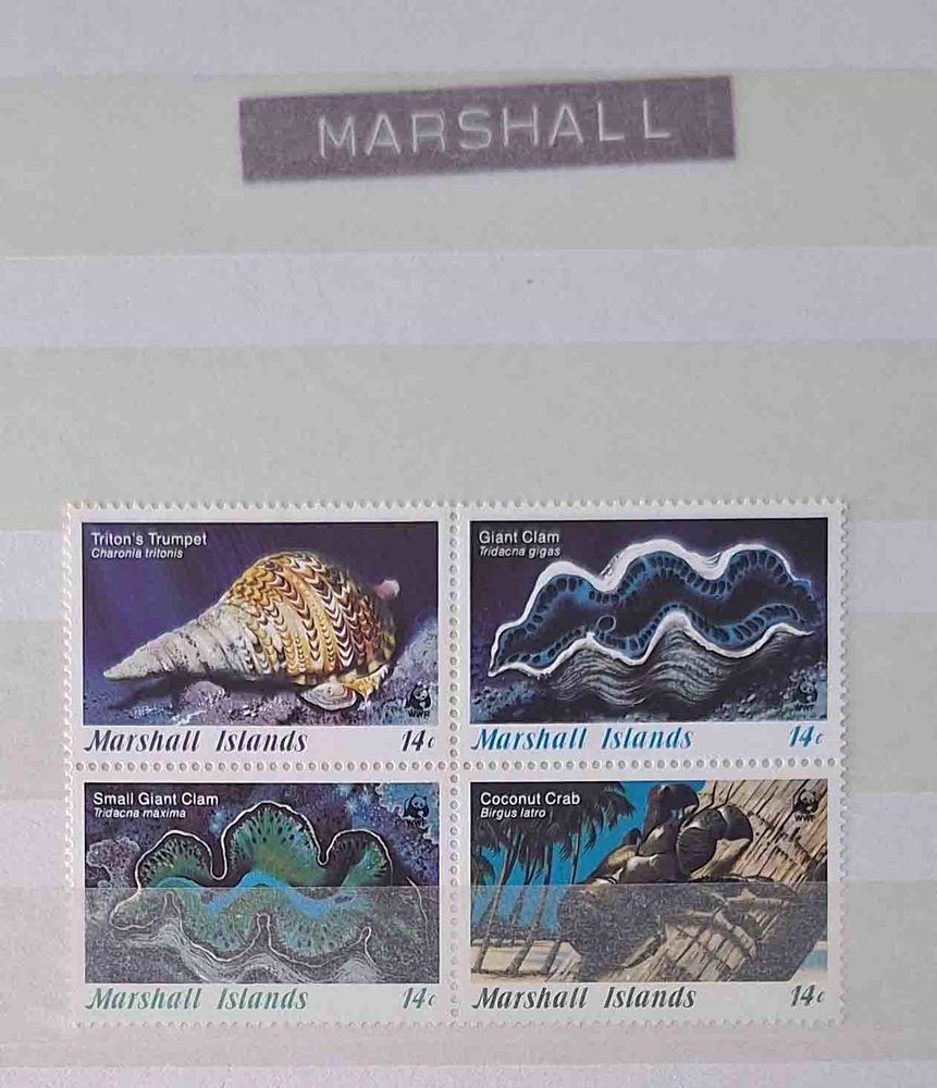 S�rie de timbres de collection de Marshall 5 Gap (05)