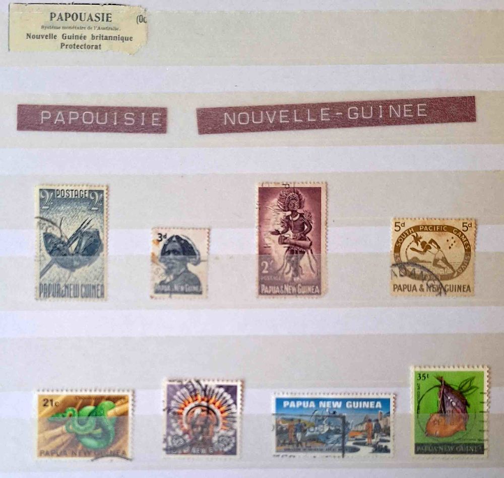 S�rie de timbres de collection de Papouasie 20 Gap (05)