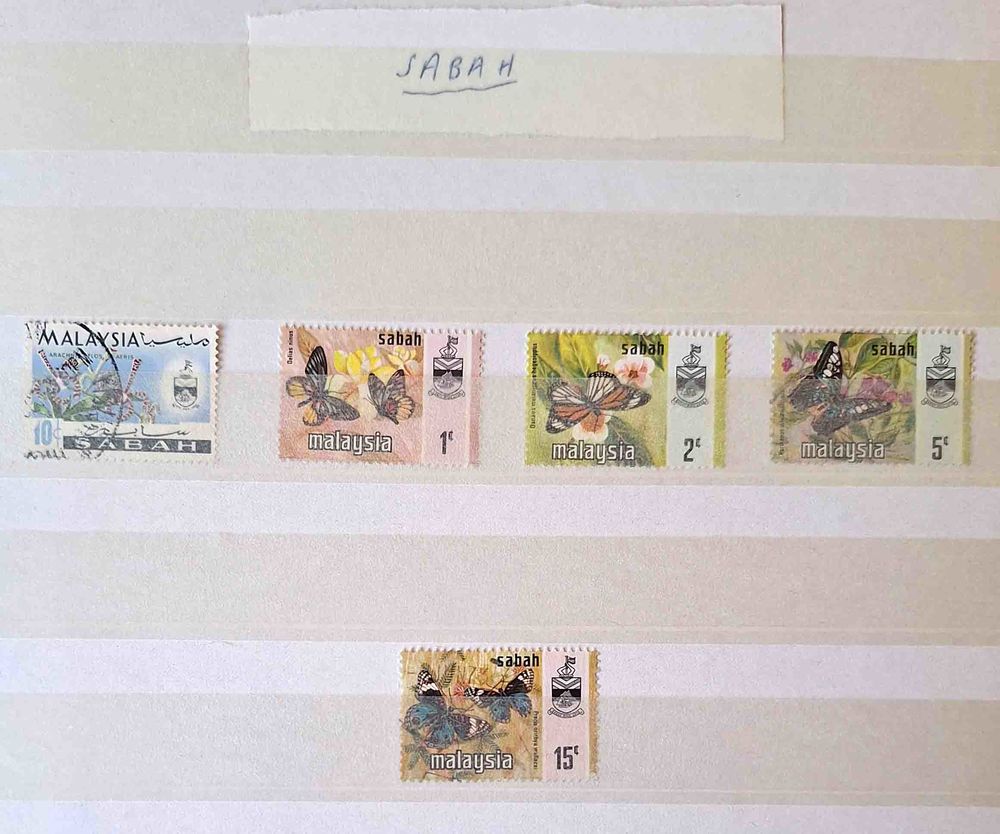 S�rie de timbres de collection de Sabah 10 Gap (05)
