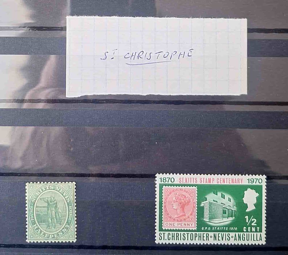 S�rie de timbres de collection de Saint-Christophe bis 5 Gap (05)