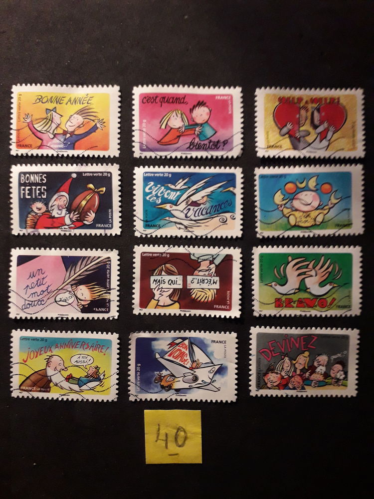 S�ries compl�tes de timbres N. 40-56-83-94- � 0,40� la s�rie 0.4 Les Forges (88)