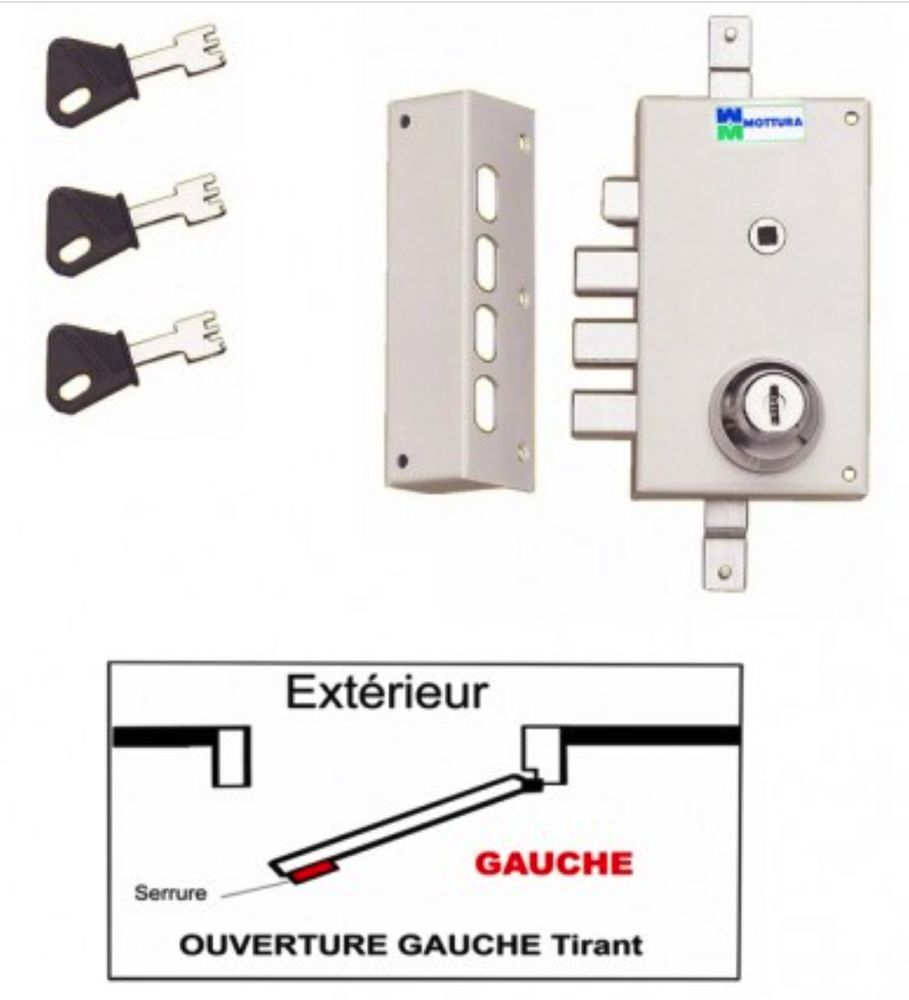 Serrure 3 Points Mottura 448 A2P1 avec 3 Cl�s et tringlerie 100 Nice (06)