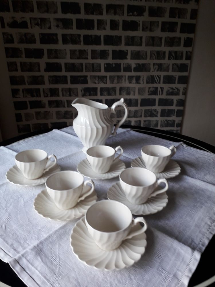 Service � caf� blanc vintage 15 Marcq-en-Bar�ul (59)