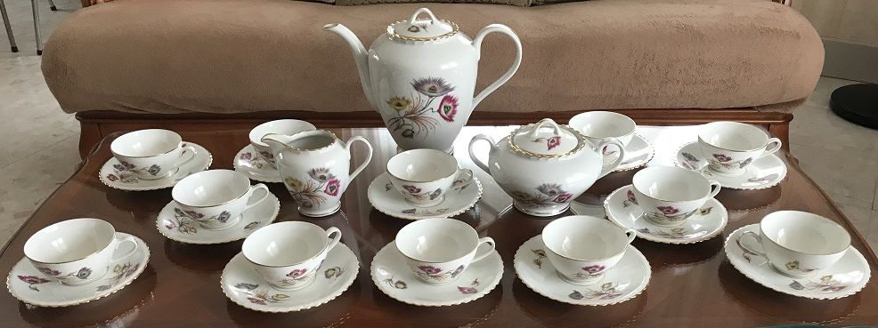 Service � caf� porcelaine de luxe du Berry ADP Royal 40 Rosny-sous-Bois (93)