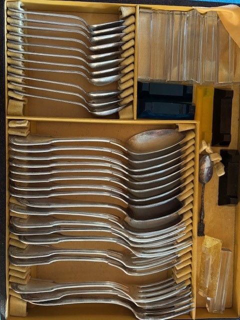 Service couverts plaqu� argent 90 Estry (14)