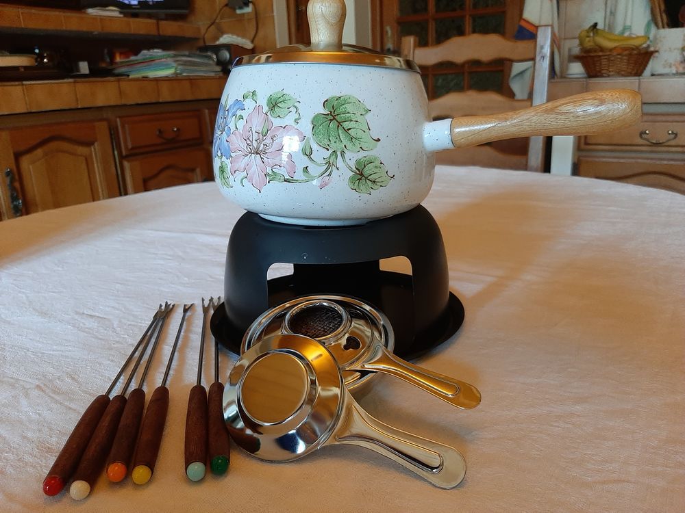 Service � fondue bourguignonne en acier �maill� 25 Orange (84)