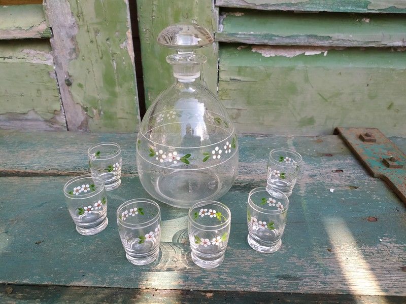 Service Liqueur Carafe et Verres �maill�s 35 Loches (37)