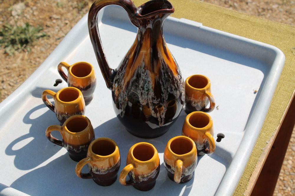 service � liqueur terre cuite �maill�e 5 Les Angles (30)