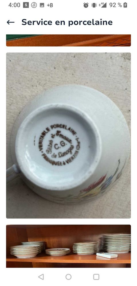 service en porcelaine de Limoges 45 La Roche-de-Glun (26)