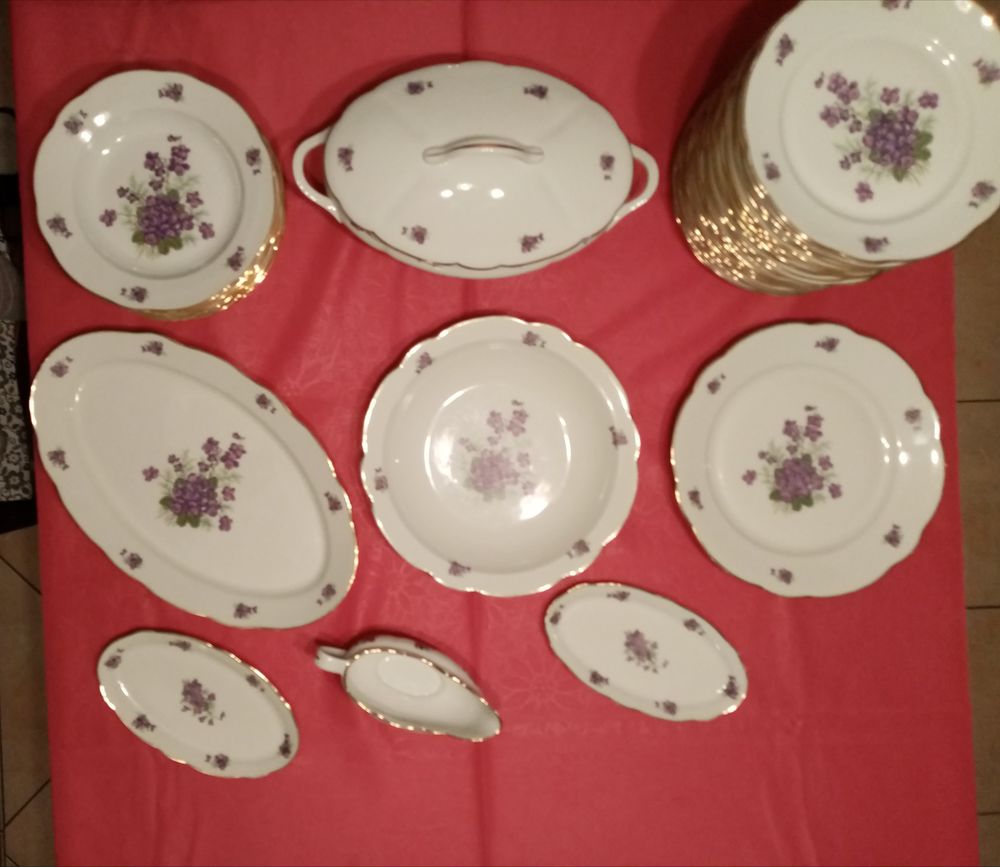 SERVICE TABLE PORCELAINE 80 Abbeville (80)