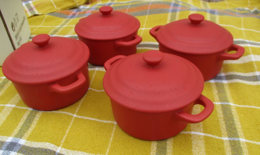 Service de 4 p'tites Marmites en C�ramique - Neuves 10 La Fert�-Alais (91)