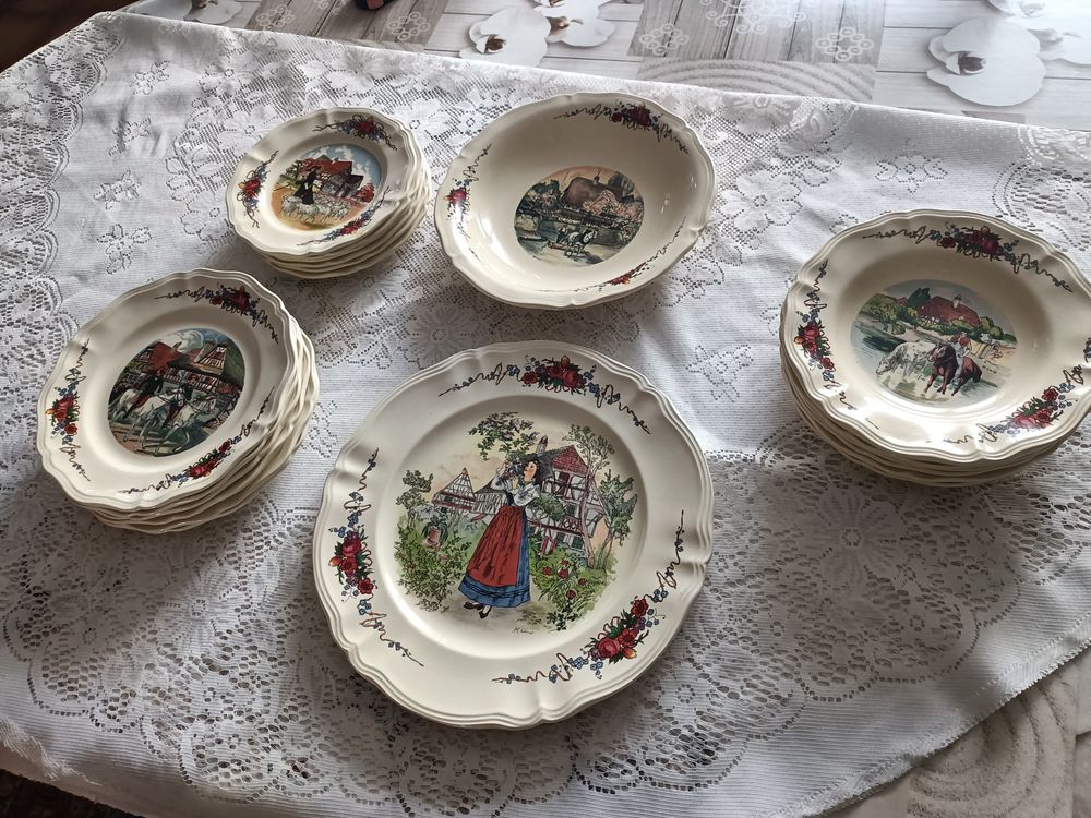 Service vaisselle Sarreguemines 20 pi�ces-D�cor Alsace 60 Saintes (17)