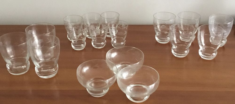 Service verres cristal fin vintage 40 Saint-Genis-d'Hiersac (16)