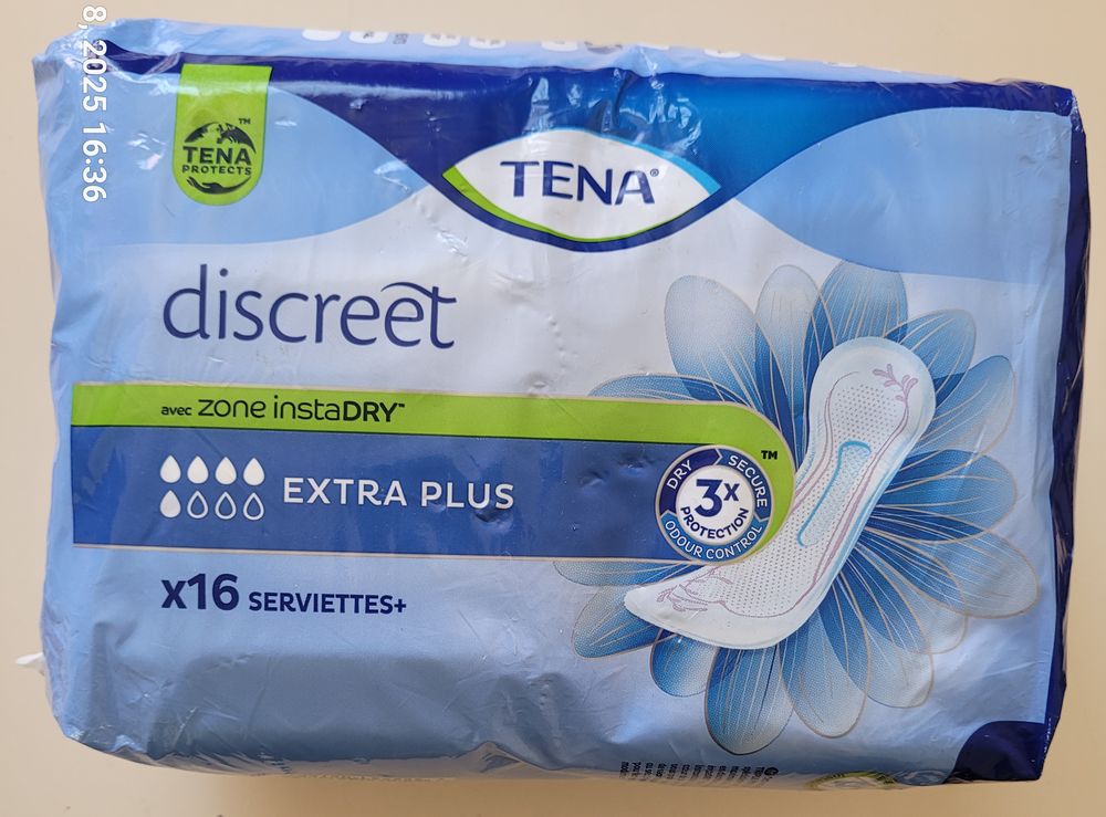 250 serviettes TENA DISCREET  Extra Plus  35 Milly-la-For�t (91)