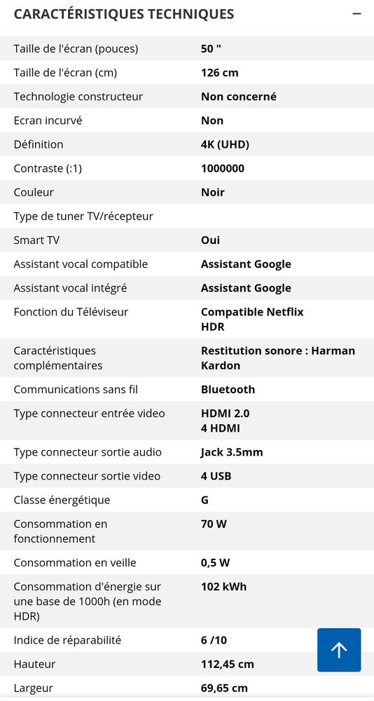TV sharp 50 pouce connect�e 350 Strasbourg (67)