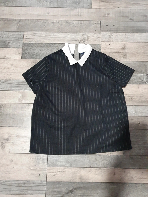 Tee shirt avec col - noir ray� blanc ? 46 3 Aubvillers (80)