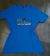 Tee shirt bleu de Marque application sandale - T 42 Vêtements