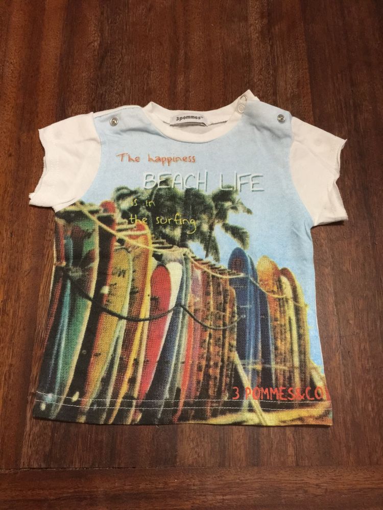 Tee shirt enfant gar�on �� 3 Pommes �� 3 Saleilles (66)