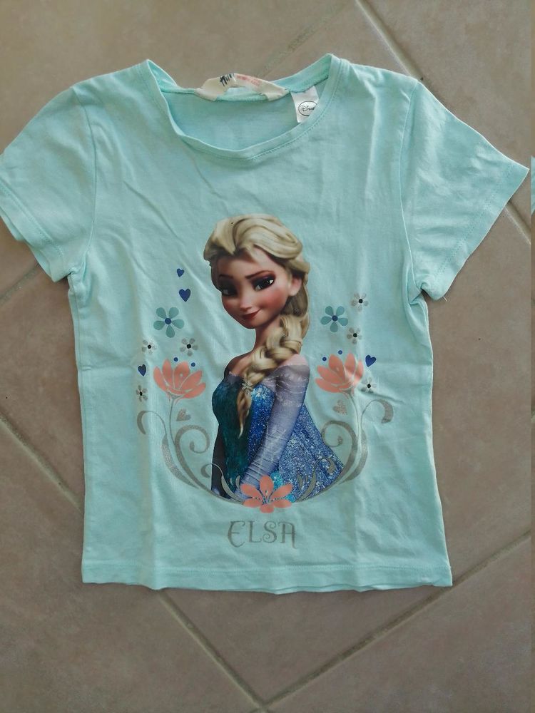 Tee shirt été fille reine des neiges 6 ans Disney 2 Aurillac (15)